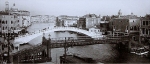 Новый и старый мост Скальци. Снимок сделан в период, когда