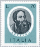 Итальянская марка с изображением Аретино.