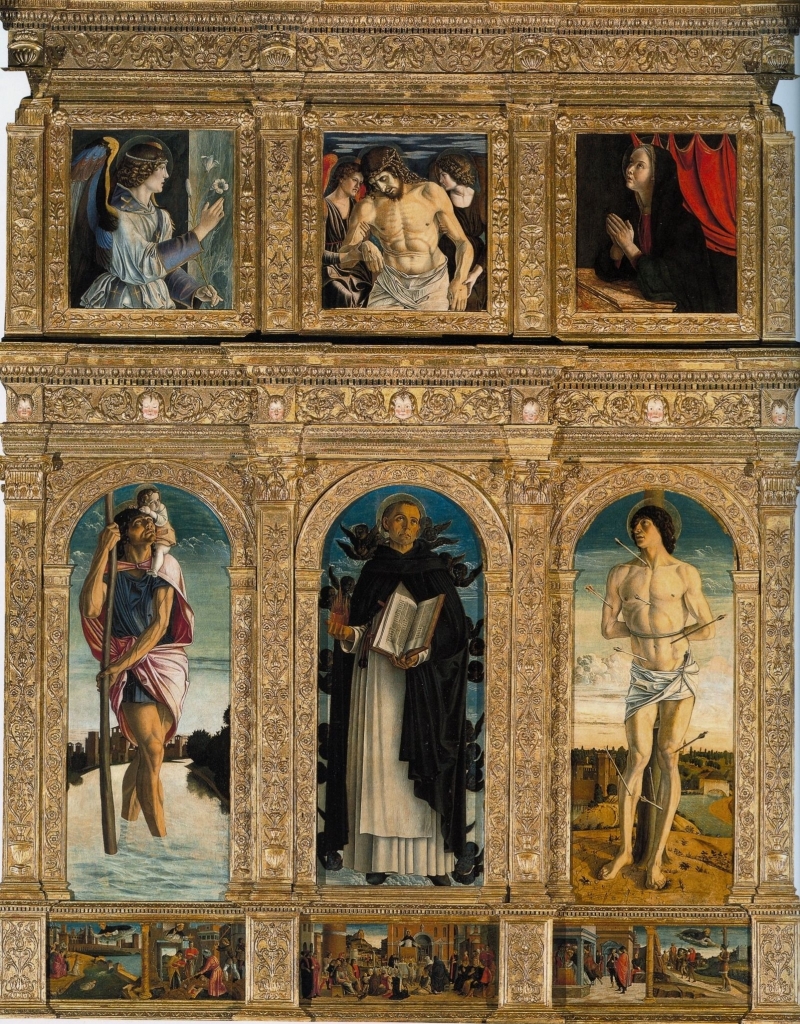 Полиптих Св. Винченцо Феррера (после 1464). Ц. Санти
